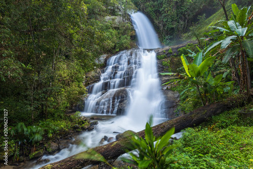 The winter landscape of Huai Sai Lueang Waterfall.