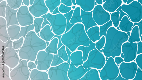 Quadro su tela Stylized Turquoise Water Ripple Pattern with White Caustic Network and Gradient Depth