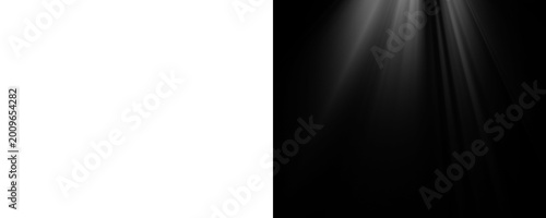 Bild auf Leinwand Volumetric white light rays shining down