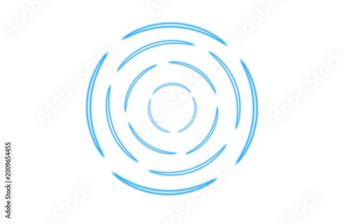 Blue Glowing Sound Wave Signal on Transparent Background with Dynamic Audio Pulse Radio Frequency Visualization