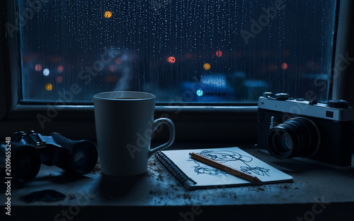 cup of coffee on the table