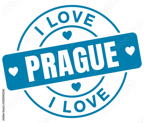 Photography I Love Prague Vector Badge