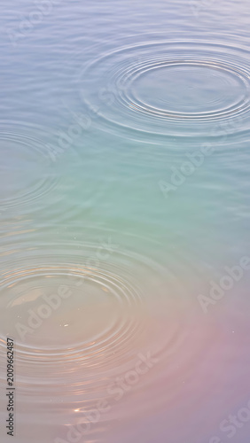 Calm Ripples On Pastel Colored Water Surface With Soft Light Reflections