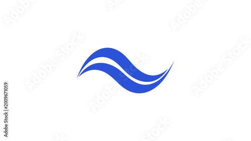 Free Download Minimalist Blue Wave Abstract Shape Icon - GFXLoad