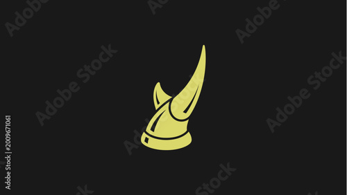 Foto Minimalist Viking Helmet Icon Design