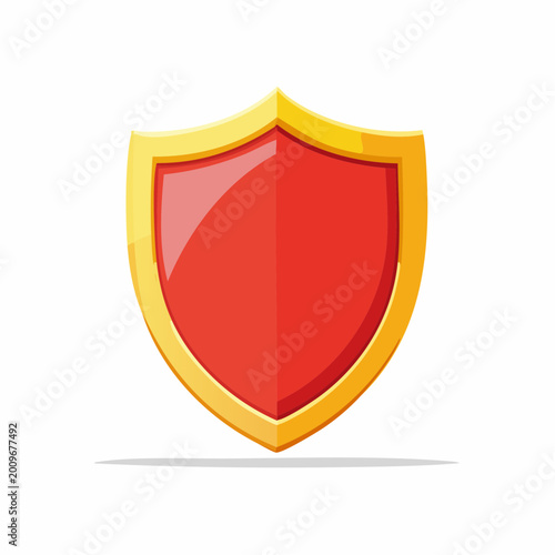 Free Download Red and Gold Shield Icon - GFXLoad