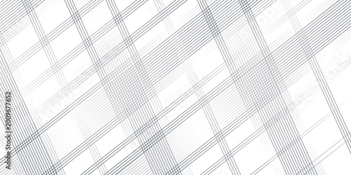 Obraz na płótnie Minimal thin curve black and white gradient stripe diagonal line smooth dynamic tech transparent fabric pattern design