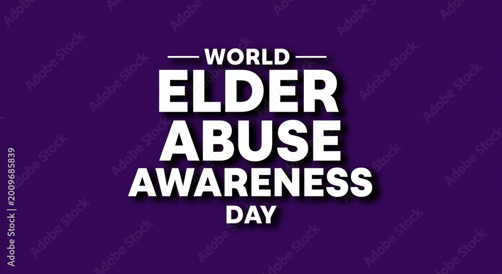 Fototapeta premium World elder abuse awareness day promotional graphic design for campaigns and social awareness events