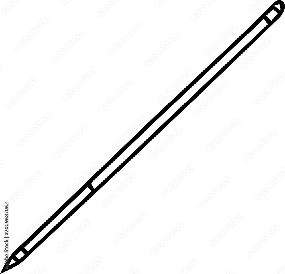 Obraz premium Minimal Stick Line Art Vector Illustration Clean Thin Outline Design