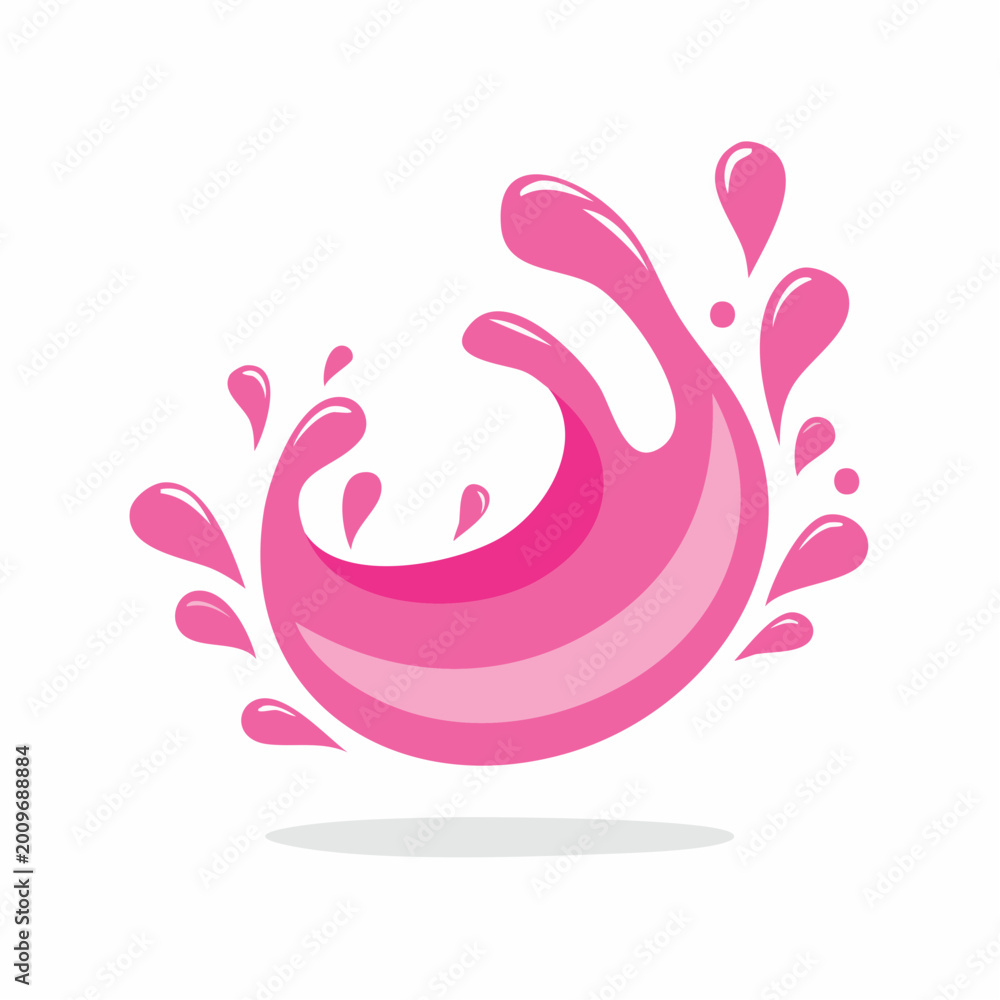 Fototapeta premium Pink Liquid Splash