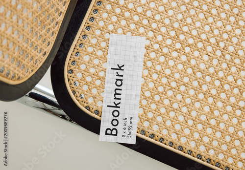 Mockup Of Customized Bookmark On Chair