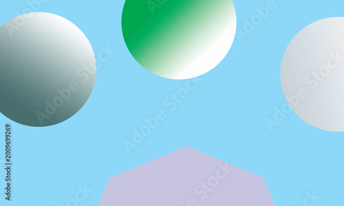 Modern Abstract Circles Composition Clean Design Style