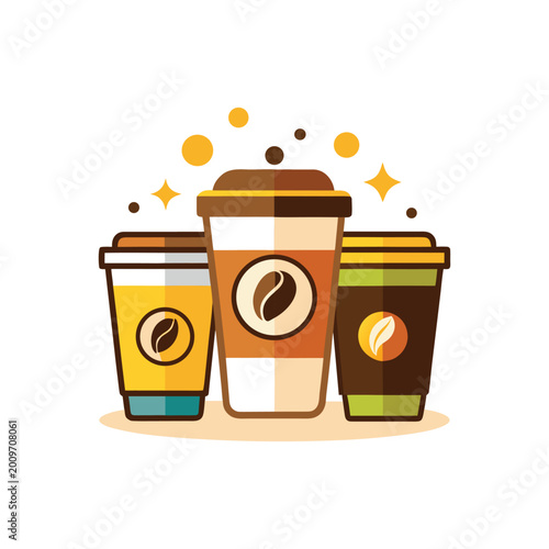 Coffee Variety and Café Lifestyle Emblem