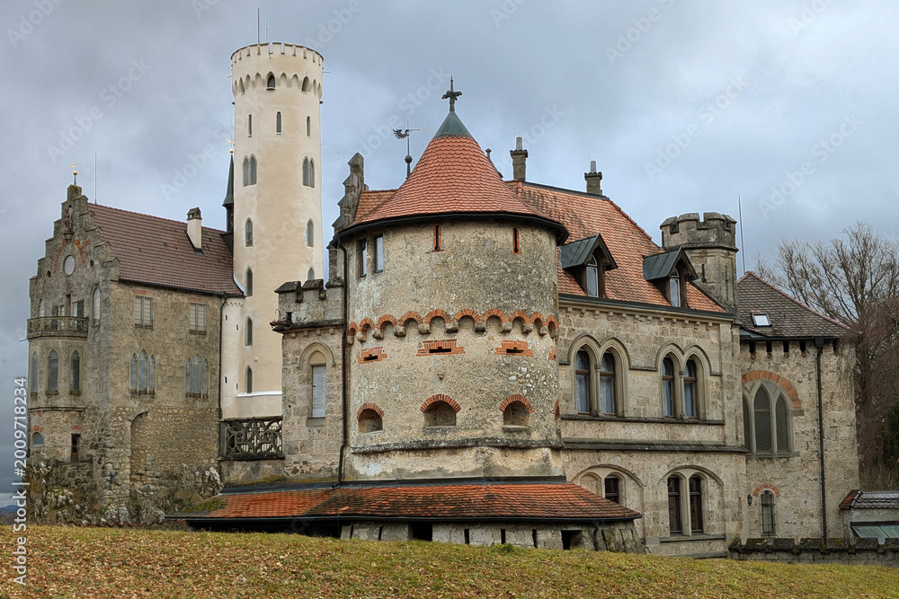 Fototapeta premium Lichtenstein Castle West View