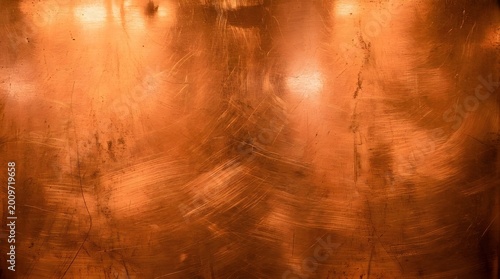 Copper Metal Texture Warm Orange Metallic Surface