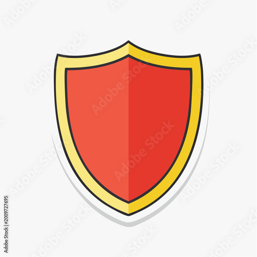 Red and yellow shield icon Free Download Red and yellow shield icon - GFXLoad
