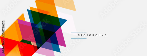 Foto Abstract geometric shapes overlap, creating vibrant color blocks