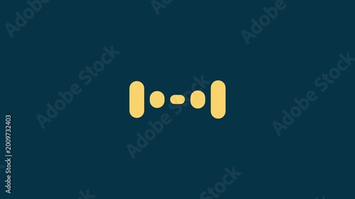 Minimalist yellow audio waveform or loading progress bar icon