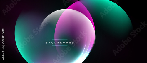 Konstfotografi Abstract design features overlapping colorful circles