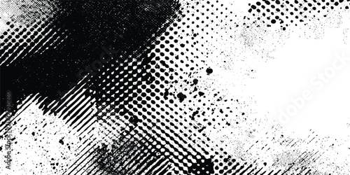Abstract design with halftone dots background and texture background with a distressed design this vector design are dirty and scratches frame. Dust particle and dust grain texture .