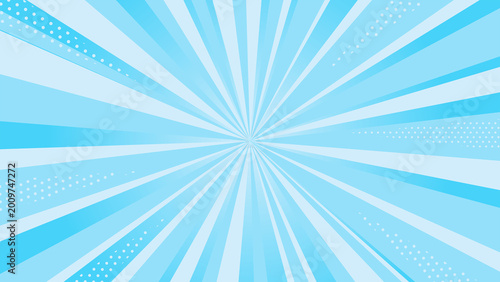 Sky blue radial burst abstract summer background sunburst rays スカイブルー 放射線 夏 背景