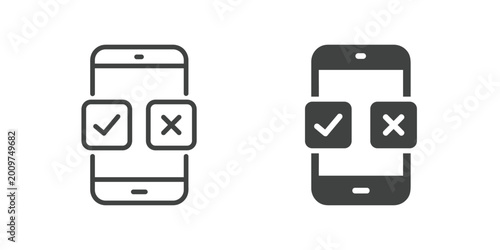 Free Download Online Voting icon. Line and glyph solid icon - GFXLoad