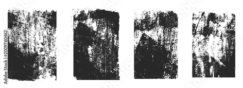 Fotografie Grunge rolled ink stamp texture frame