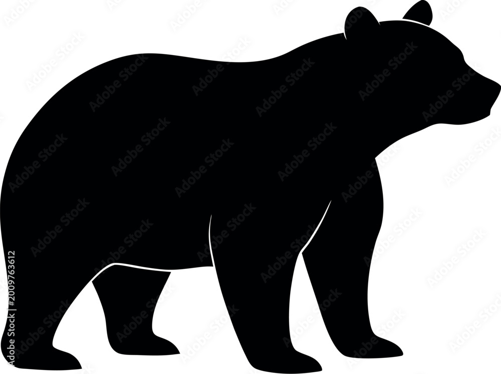 Fototapeta premium bear silhouette vector