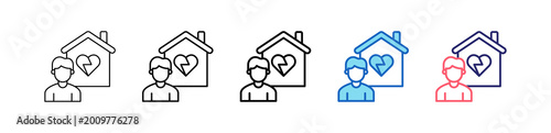 Photos Orphan Icon In 5 Different Styles Set Collection.