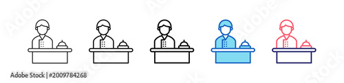 Foto Concierge Icon In 5 Different Styles Set Collection.