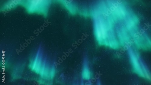 Aurora Borealis timelapse against starry sky, Aether energy