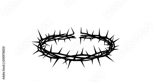 Tablou pe pânză Crown of thorns illustration a symbol of suffering and sacrifice