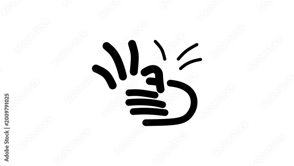 Obraz premium Magic trick with severed finger, black isolated vector silhouette