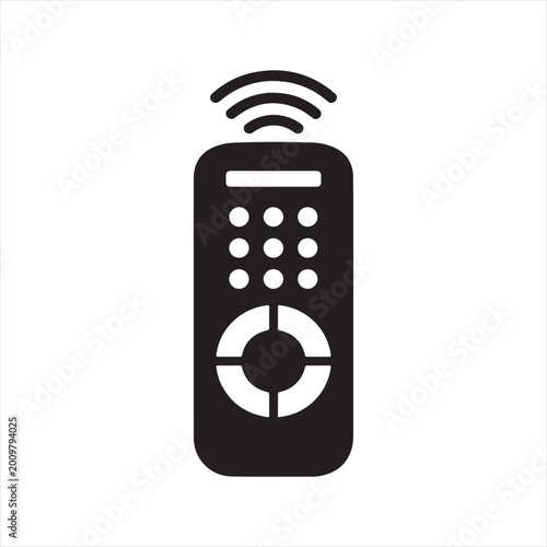 Tableau sur toile Wireless Remote Control Solid Icon with Signal for TV and Smart Devices