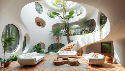 modern living room with modern furniture