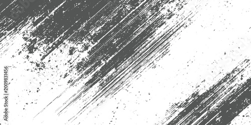 Tableau sur toile Abstract grunge texture background with diagonal scratch marks and distressed lines on a gray surface, rough worn metal or concrete texture, monochrome minimal design, high-detail scratches vector