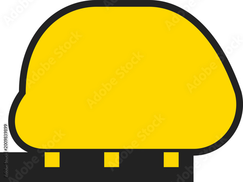 Minimalist flat design of a yellow golden boot soccer trophy for top goal scorer illustration