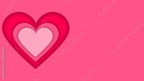 Romantic Pink Heart Background Loop Perfect for Valentines Day and LoveThemed Projects.