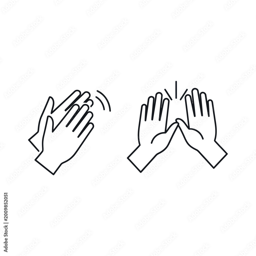 Obraz premium Clapping Hands Icon Set