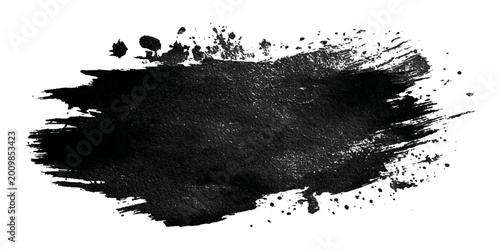 Black abstract grunge ink splatter splash texture with brushstroke stains artistic and vintage distressed background design.
