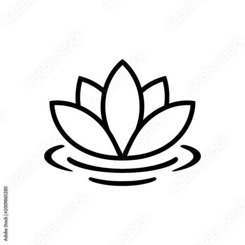 Obraz na płótnie Peaceful Lotus Balance icon