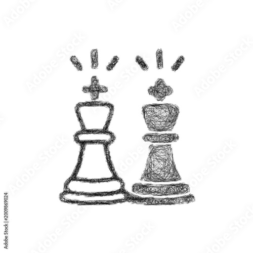 Fotografie Sketch stalemate icon design