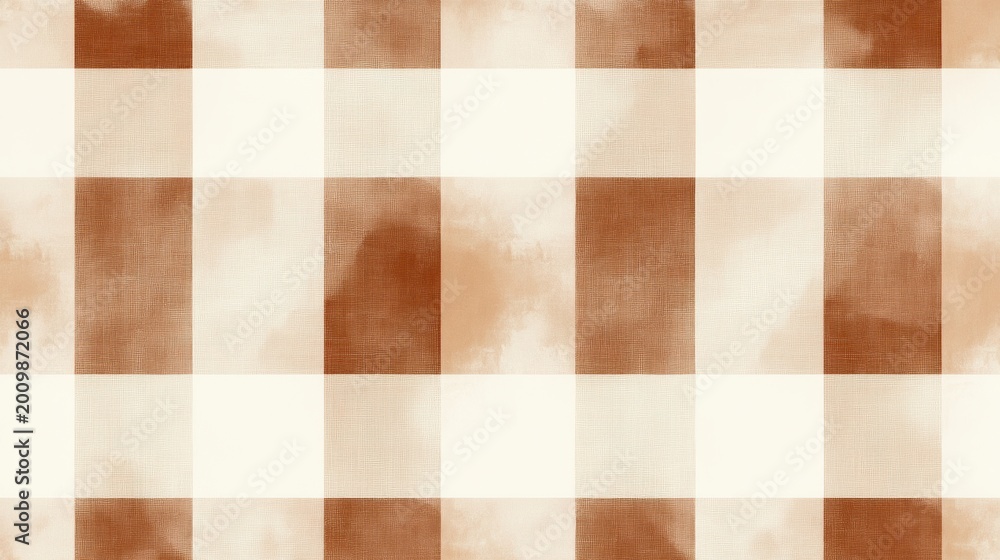 Fototapeta premium Pastel Check background,Tartan plaid seamless pattern on paper texture, paint brush style illustration,Plaid shirt textile,gingham fabric,for banner and background.