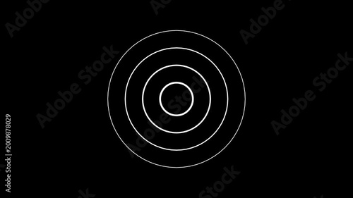 radio waves animation signal broadcast sound waves pulse communication technology wireless frequency ripple circle loop motion graphics