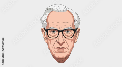 Elderly Man with Glasses.