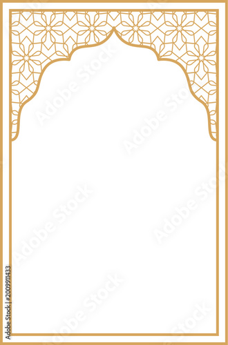 Tableau sur toile Traditional arabic muslim oriental gold decorative elements