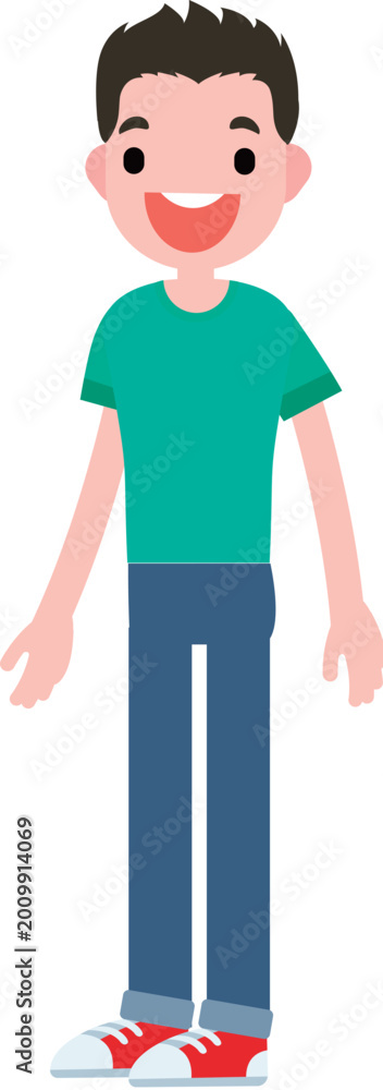 Fototapeta premium Boy in green shirt