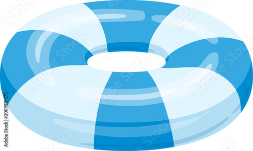 Cartoon swimming circles, pool or beach water rubber ball and mattress. Summer water toys, pool games lifebuoys vector illustration set. Inflatable rubber pool equipment