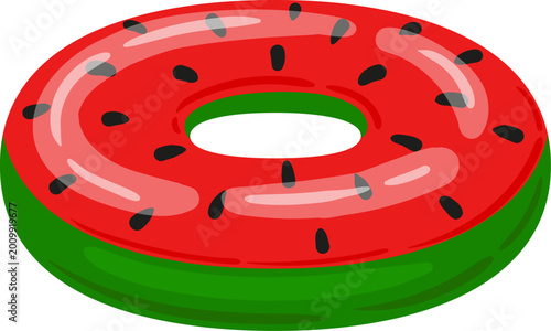 Cartoon swimming circles, pool or beach water rubber ball and mattress. Summer water toys, pool games lifebuoys vector illustration set. Inflatable rubber pool equipment