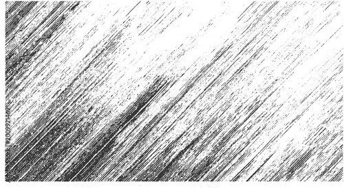 Tableau sur toile Black and white diagonal distressed lines texture background with grunge effect